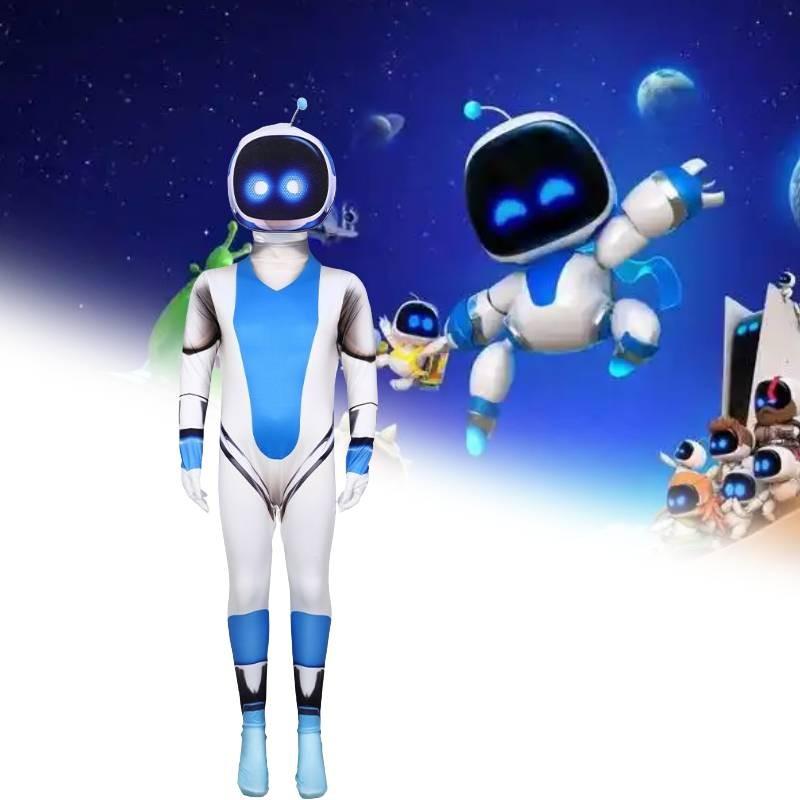 Astro Cosplay Bot Costume Jumpsuit Kids Adult Halloween Stage Gift Performance