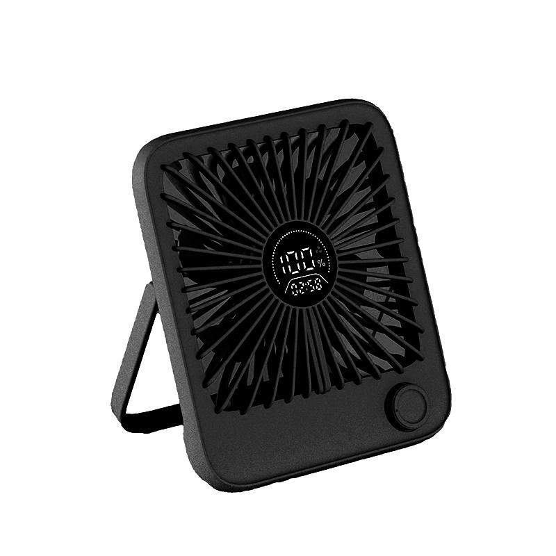 Desk Fan Portable USB Rechargeable Fan180 Tilt Folding Fan With Power Display Ultra Quiet Table Fans Office Home Adjustable Fans