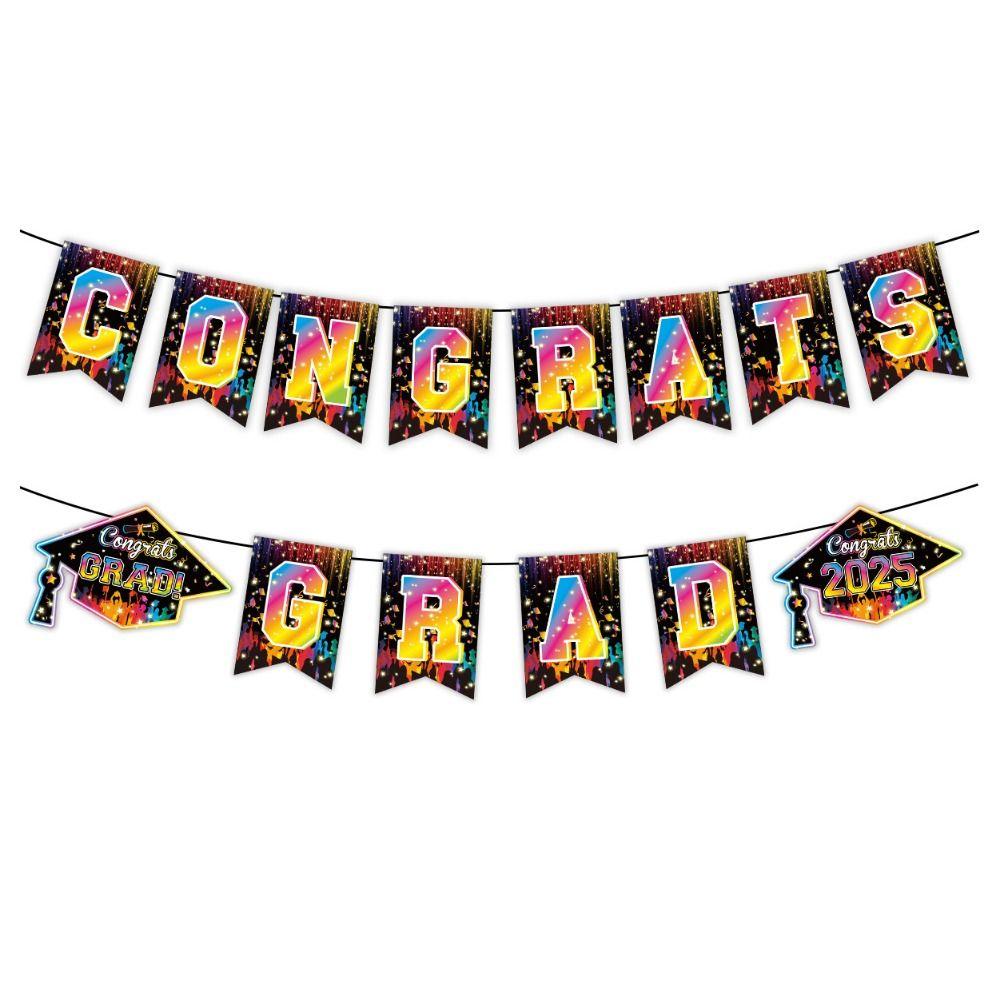 Celebrate 2025 Graduation Banner Paper Graduation Spiral Hanging Decor Classmates