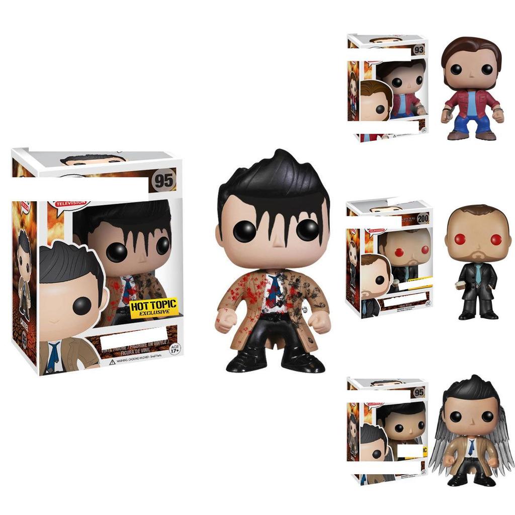 Übernatürliches PVC Sammelfiguren Set mit Tier Sam Dean Bobby für Fans und Sammler
