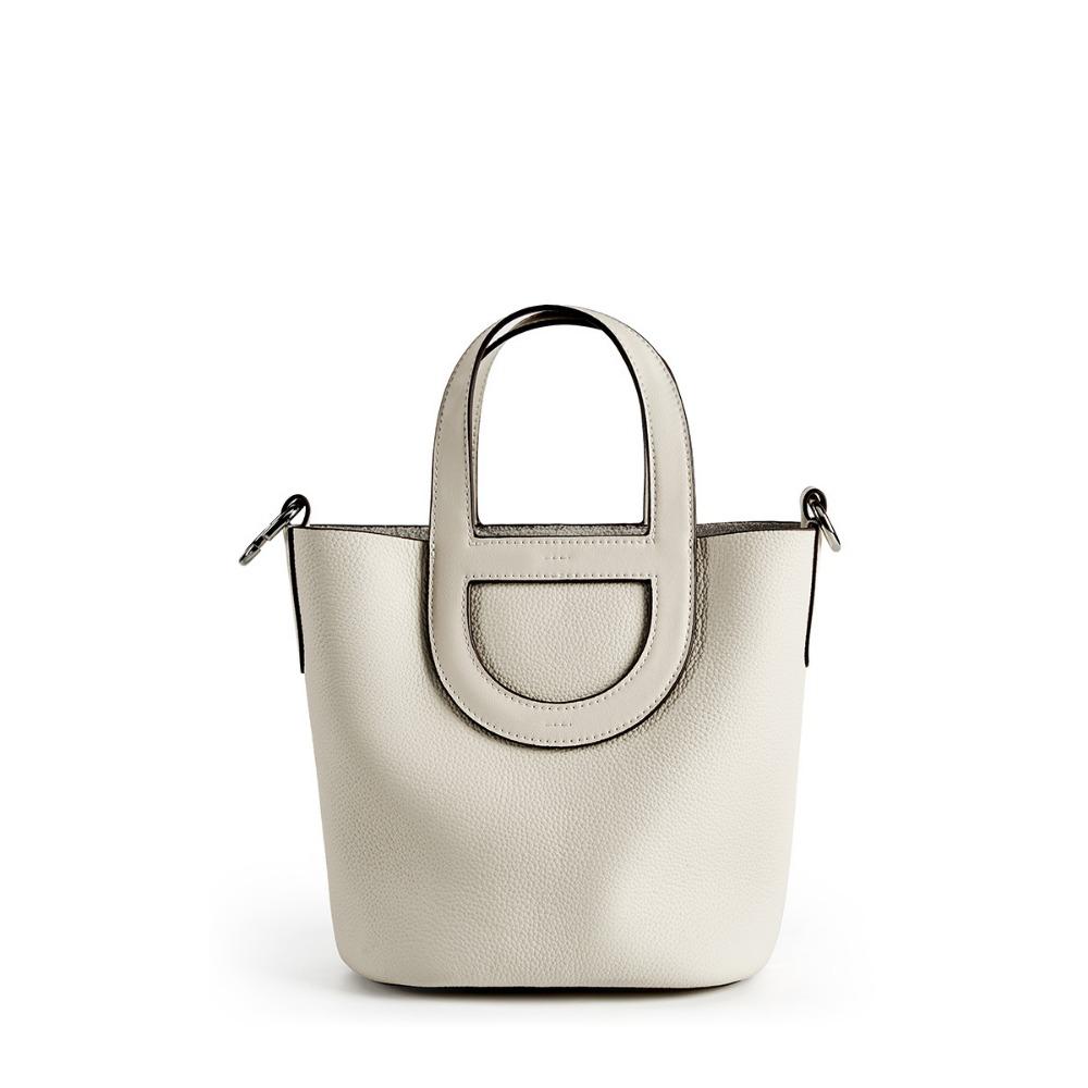 Bolso de Piel Vacuna Nuevo Versátil Portátil Bolso Cesta de Verduras Cuero Genuino Bolso de Mujer Bolso de Hombro Mensajero