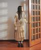 Belloel Corduroy Pintuck Midi Long Skirt Beige