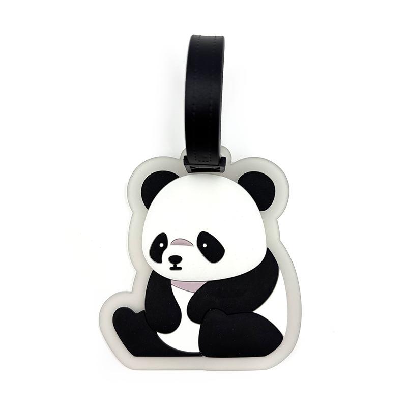 

Creative luggage tags, dolphin and koala animal PVC luggage tags, hang tags, check-in tags, airplane travel anti loss, soft rubber luggage tags red panda