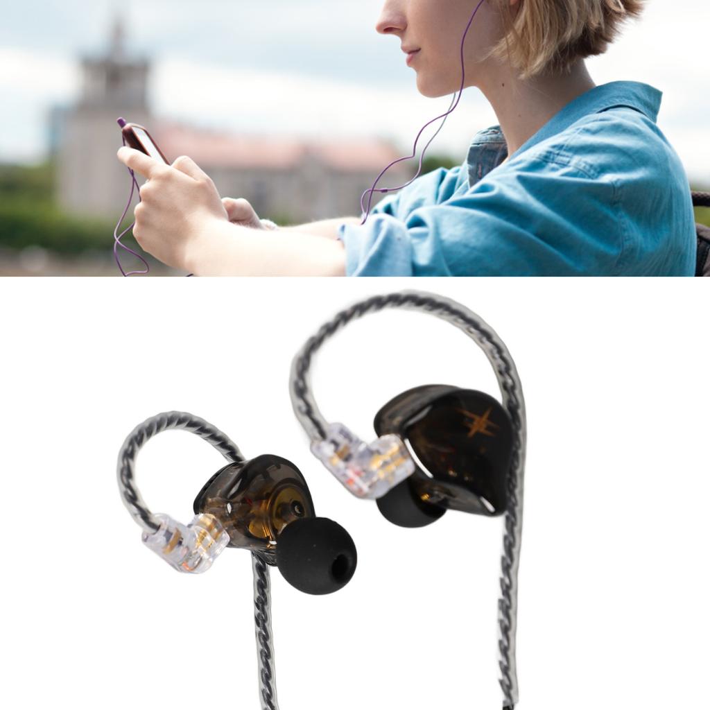 Monitoring   Wired Earphones Composite Magnetic Coil Corded Earphones for Game Music Running Sports