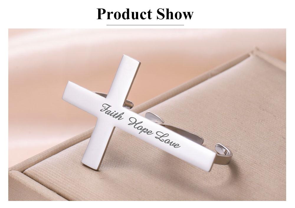 Cazador Custom Name 2 Cross Rings for Women Men Christian Stainless Steel Personalized Rings Adjustable Jesus Jewelry 2026 New