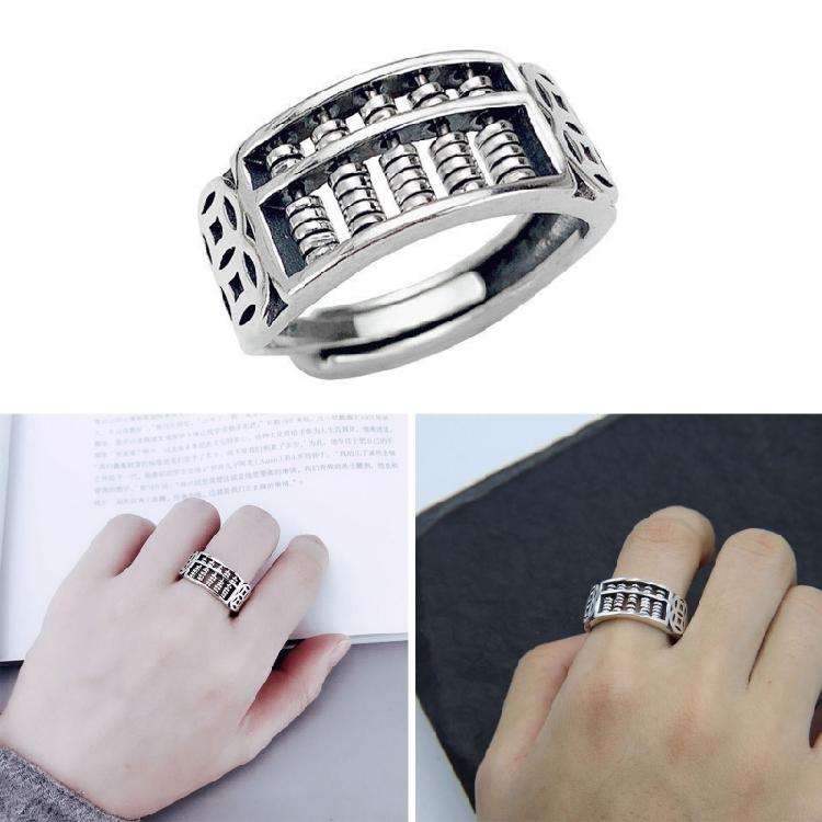 Personality Abacus Simple Match All Opening Female Ring Adjustable Opening