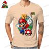 Parent-child Wear Quick Dry Men's Children's T-Shirt Mens Clothes Super Mario T-shirts 2024 110-6XL Y2k Short Sleeve 3D Print
