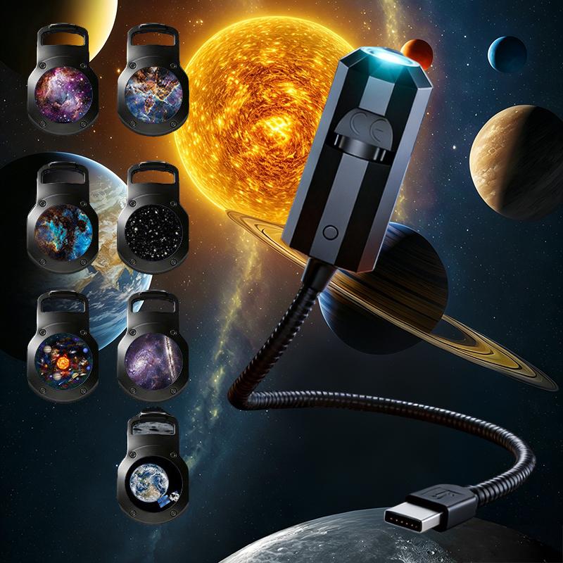 Galaxy Starry Sky Pattern Design Usb Projector Lamp For Ceiling Wall Room Night Ambiance