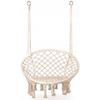 Stork's Nest Swing Hanging Chair Garden Boho for Home Garden 120cm - white