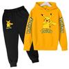 New Children's Sports Outfit Set-Hooded Jacket+long Pants with Cartoon Patterns Casual Loose Fit Suitable Boys Girls Aged3to13