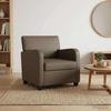 Armchair Gray Faux Leather