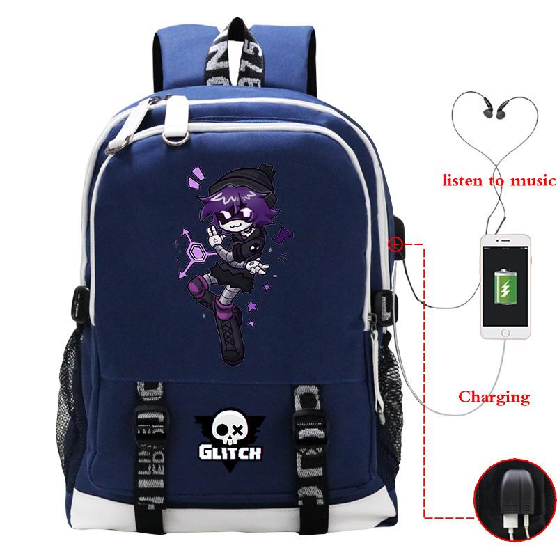 Murder Drones Peripheral Backpack USB Interface Cross-border Multifunctional Leisure Student School Bag