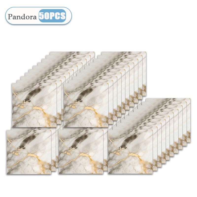 10-50PCS Marble Style Floor Stickers Thickened Self-adhesive Flooring Wear-resistant PVC Flooring Stickers Household Floor Mats