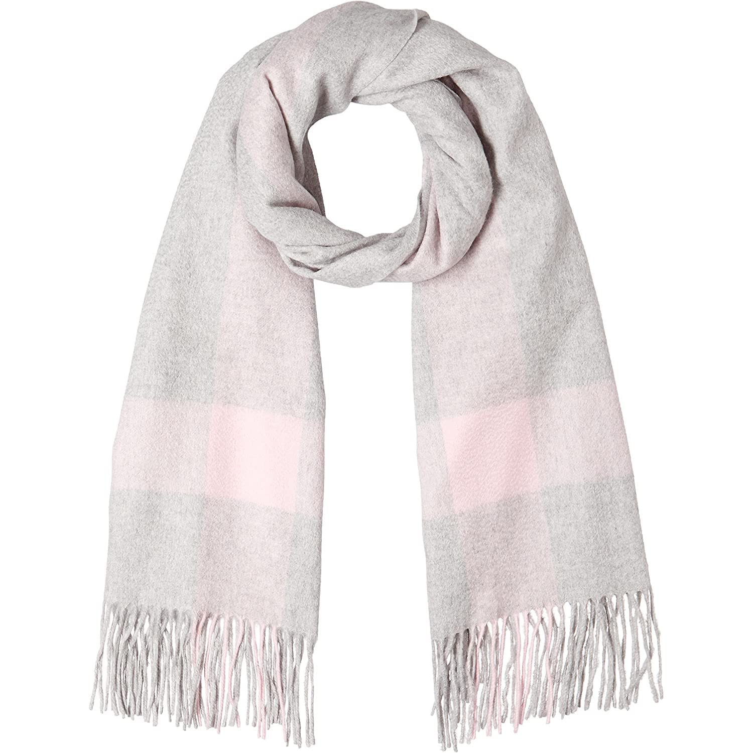 

IMC Cashmere Lined Approximately 60cm x 200cm 10cm Stole, 100% Cashmere, Check/Pattern, Large, Gray, (including fringe)