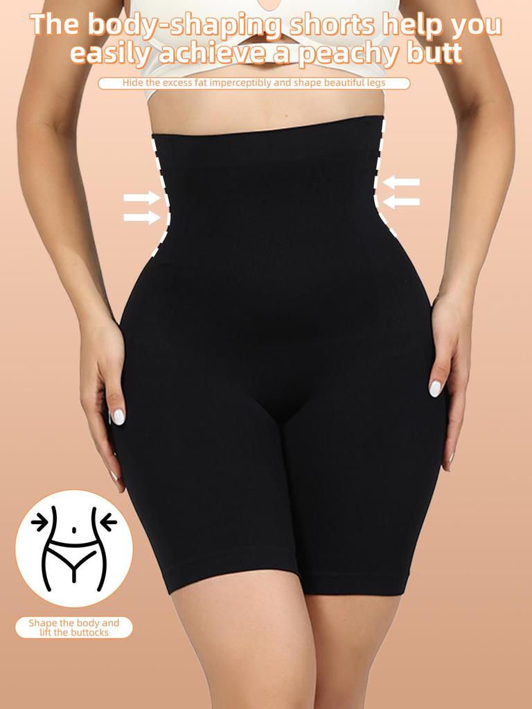 1pcs Plus-size women's leggings with seamless comfort and shaping features to slim the legs and lift the butt.