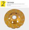 Thickened Diamond Bowl Disc for Angle Grinders - Concrete, Cement Floor Grinding & Polishing