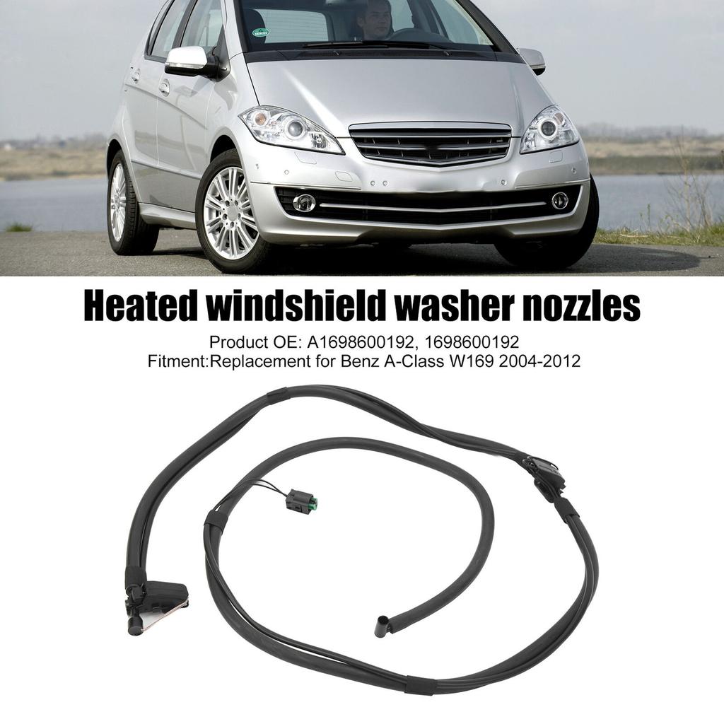 Heated Washer Nozzles Replacement A1698600192 Compatible for Mercedes W169 2004-2012