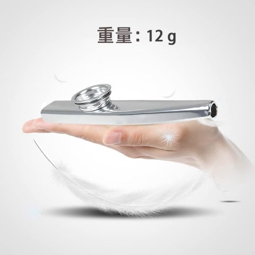 SensaBliss 3-Piece Metal Kazoo with Plated Kazoo Diaphragms, Perfect for Music Enthusiasts, Wind Instrument (Green, Gold, Silver)