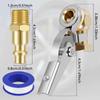 2 Stück Geschlossener Kugel Reifenfüller 1/4 Zoll FNPT Robuster Metallclip Verriegelnder Luftfüller 250 PSI Max Luftkompressor Zubehör