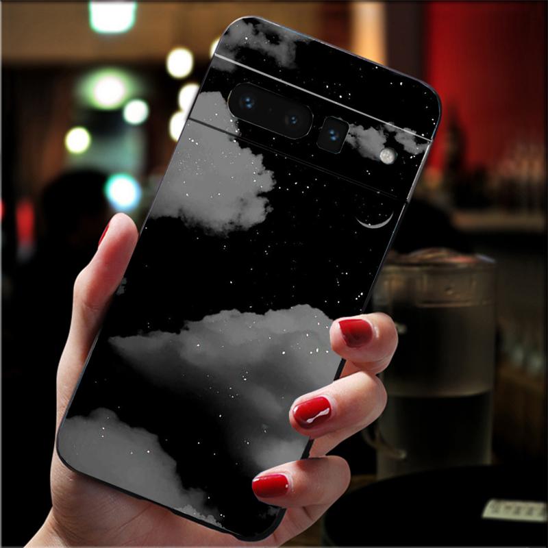 

For Google Pixel 10 9 Pro XL Silicone Phone Soft Case For Google Pixel 9A 8A 7A 6A 5 Cover Shell Moon Google Pixel 9 Pro