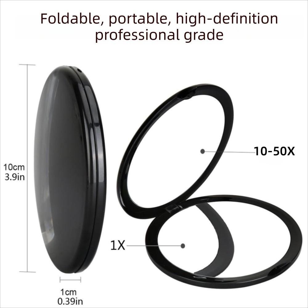10-50x Magnification Folding Magnifying Makeup Mirror Double Sided Compact Pocket Mirror Women