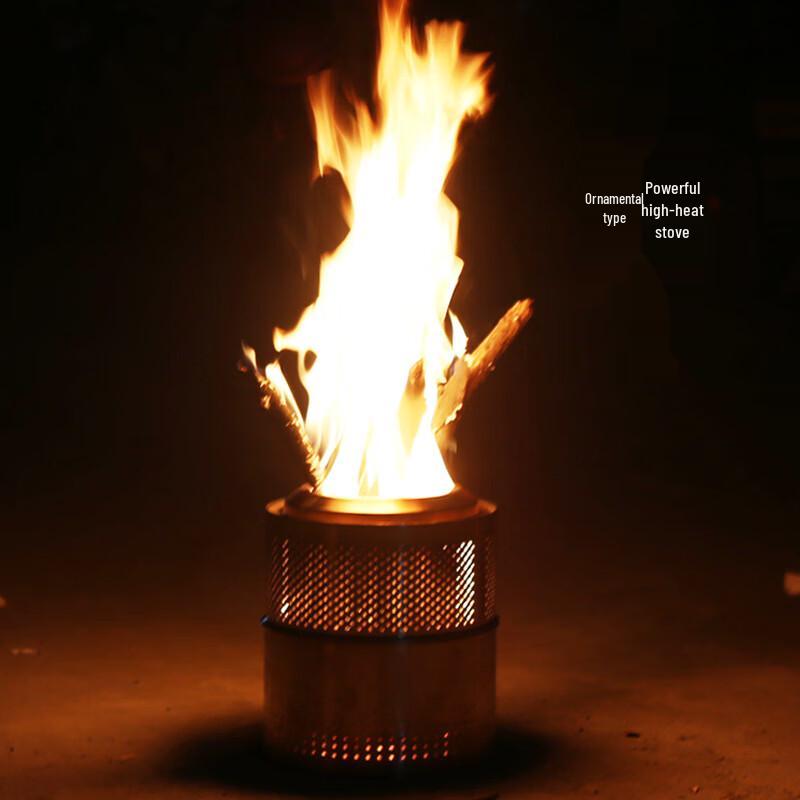 OEING Outdoor Portable Folding Wood Gasification Camping Stove