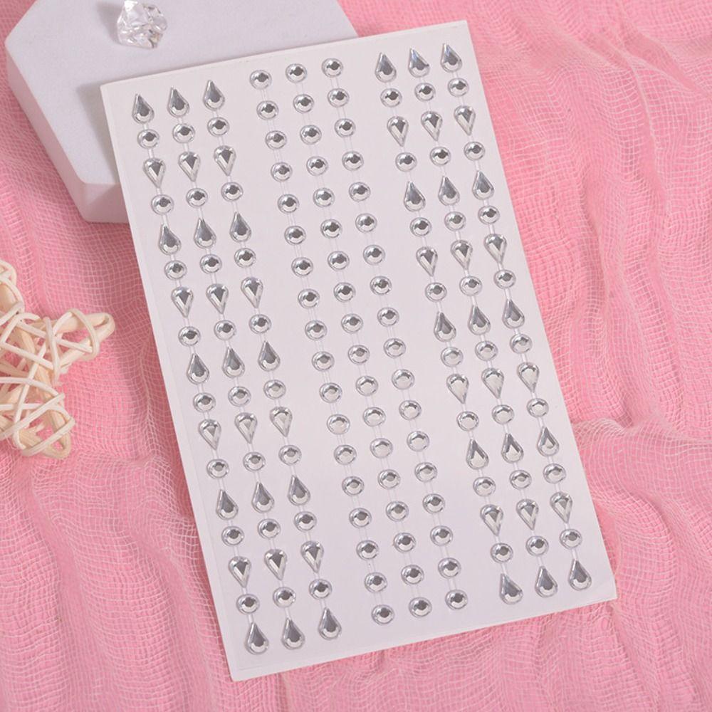 Fashion Rhinestone Stickers Mixed Disposable Tattoo Stickers 3D Face Jewelry Stickers  Party