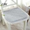 Cotton Linen Pads for Hard Chairs Chair Pad with Ties, Striped Plaid Mat Lightweight Seat Mats Lace Trim, Breathable Dining Office