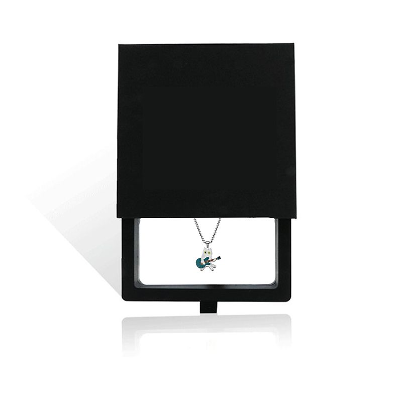 

1995c Creative Cute Necklace Man and Woman Cartoon Play the Guitar Kitten Pendant Student Trendy Stylish Ornament Snake bone chain 55cm