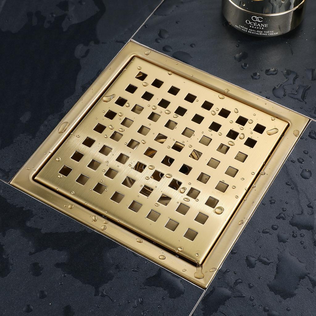 2026 Modern Bathroom Stainless Steel Chrome Plated Square Floor Drain with Tile Insert for Shower