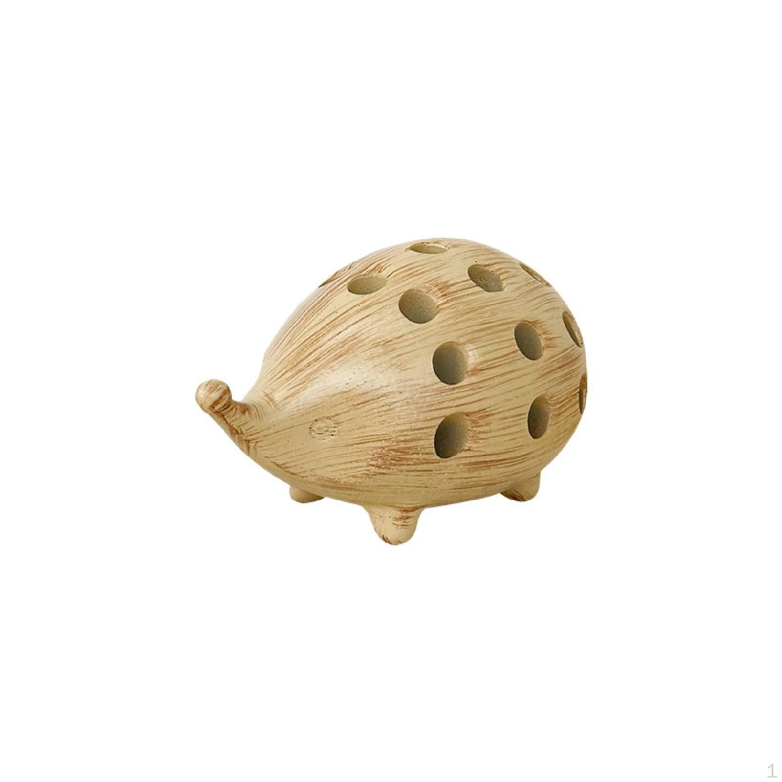 Süßer Cartoon-Igel-Halter Multifunktionaler Stifthalter Geschenk Harz Schreibtisch-Organizer für Kinder, beige