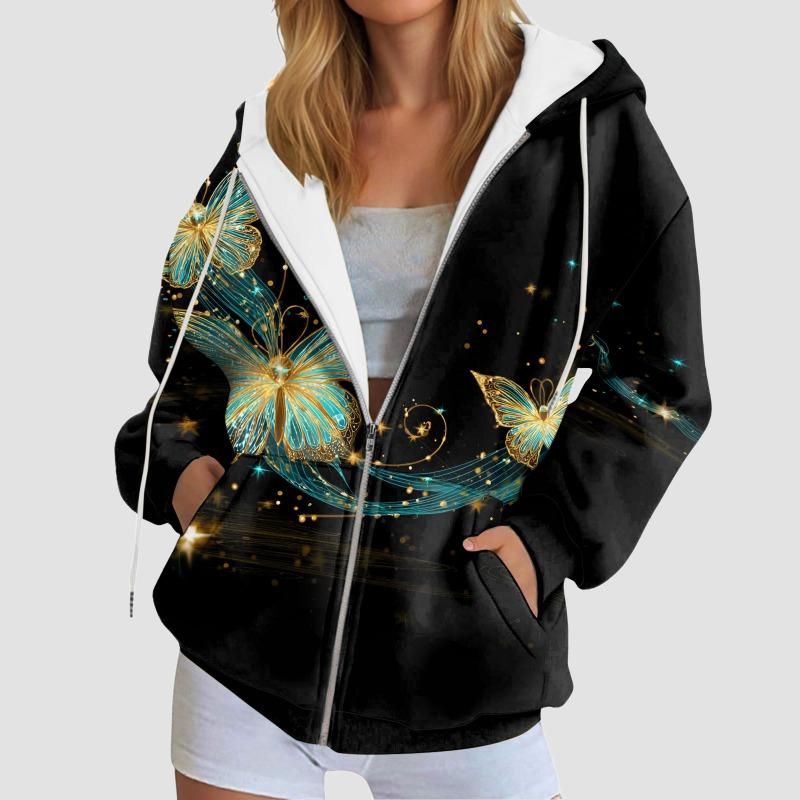 Women's 3D Zipper Hoodie