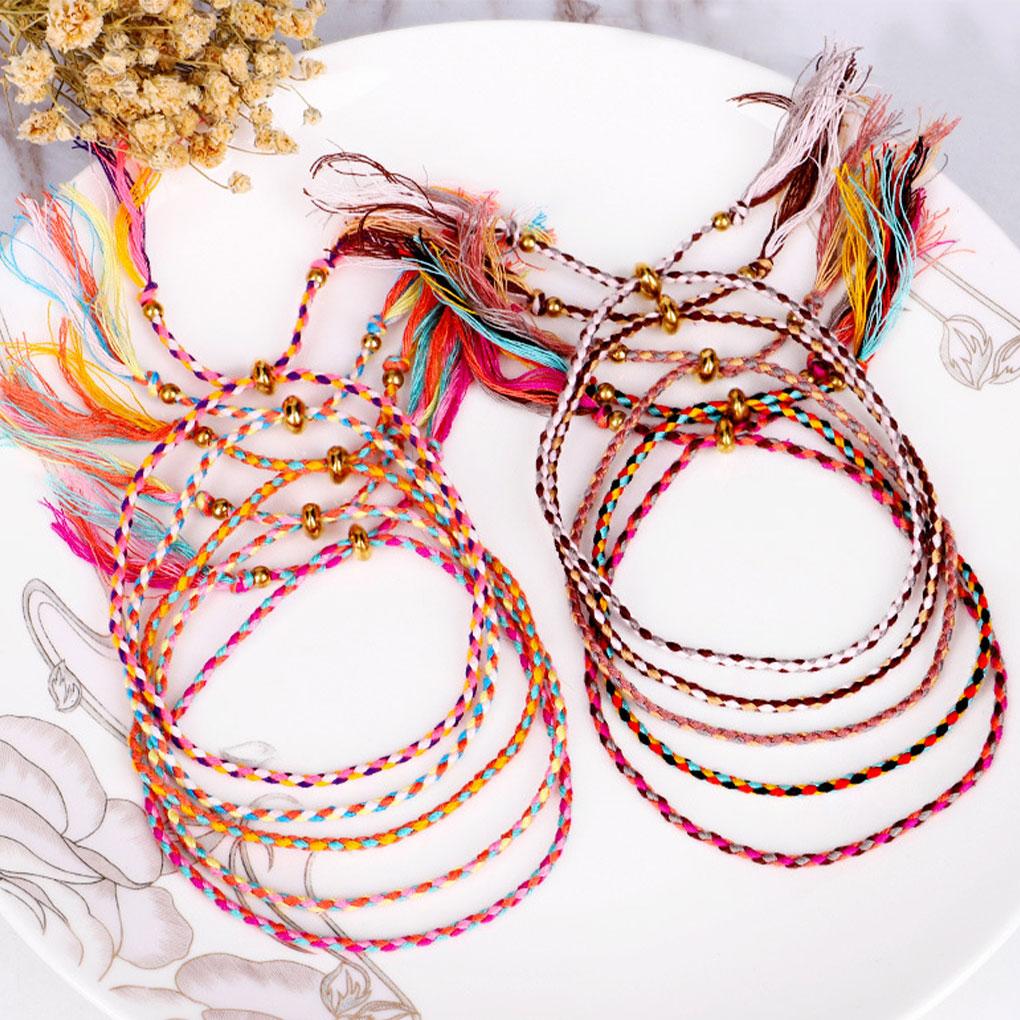 Braided Bracelet Fashion Decor Accessory Jewelry Accessories Adjustable Thread Bracelets with Fringe Decors Birthday Gift