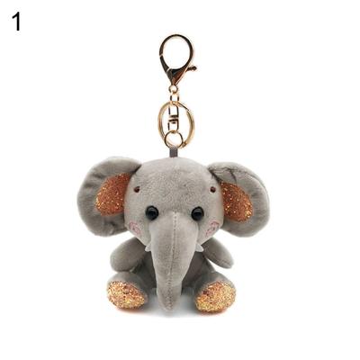 Mini Elefante Pelúcia Boneca Recheada Pingente Chaveiro Porta Chaves Bolsa