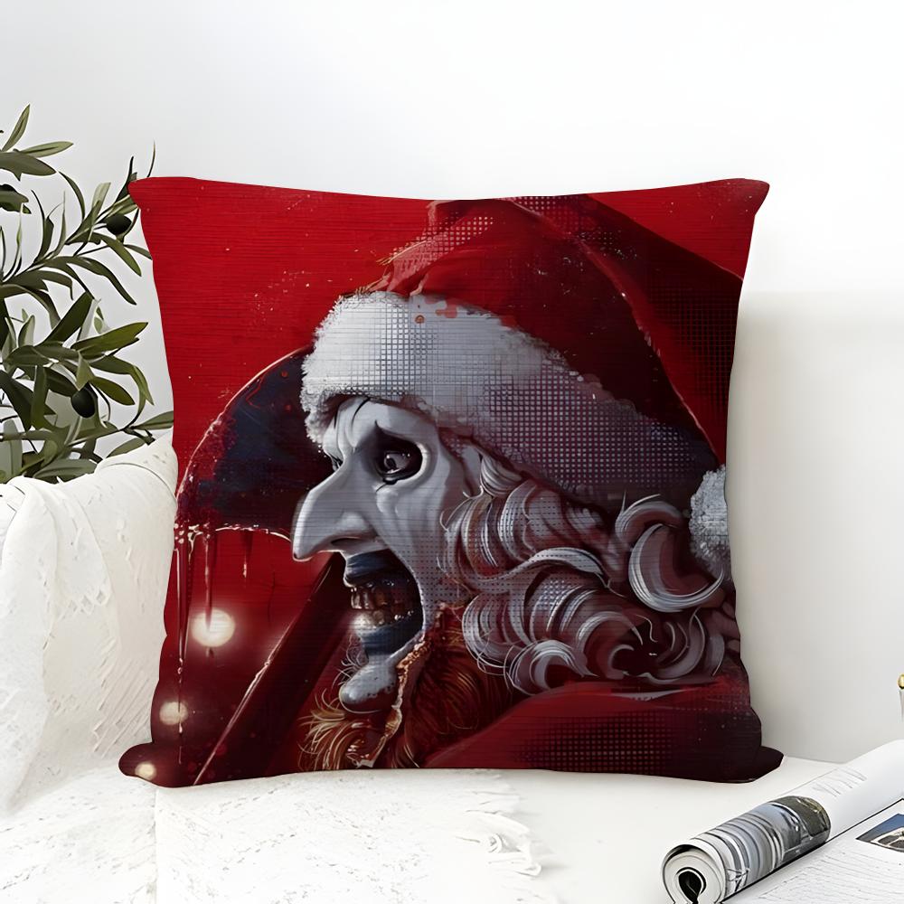 Pillow Case Cotton Linen Fabric Square Zipper Pillowcase Home Decorative Living Room Slasher Film T-Terrifier Horror Movies 3