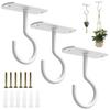 Getrays Ceiling Hooks, Set of 3, Hanging Hardware, Hanging Hooks for Hanging Planters, Heavy-Duty Drywall, Wall Mounting, Pin Hooks, Fixing Hardware H