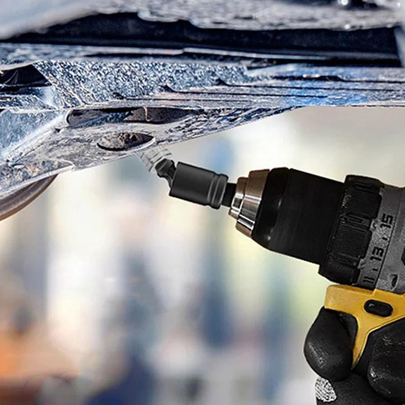 3 Piece Universal Joint-Socket, Impact Swivel Socket Set, 1/4-Inch, 3/8-Inch, 1/2-Inch Drive Set,Electric Wrench Accessories