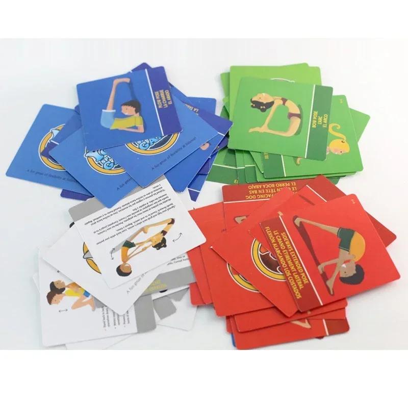 Zabawne Karty Pozy Jogi Dla Dzieci Nagradzana Aktywność Rodzinna Dla Entuzjastów Jogi Zawiera 54 Sztuki 2+ Graczy Gra Joga Spinner