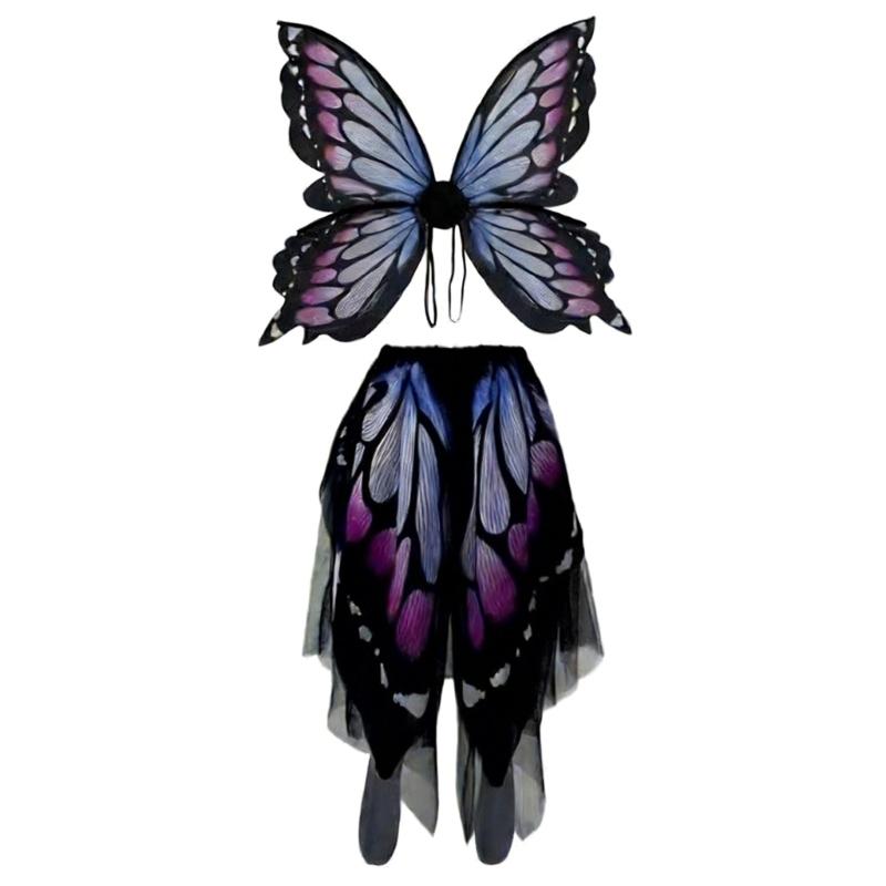 

Butterfly Costume Accessories Fairys Butterfly Wing and Tutus Skirt for Halloween Cosplay Party large