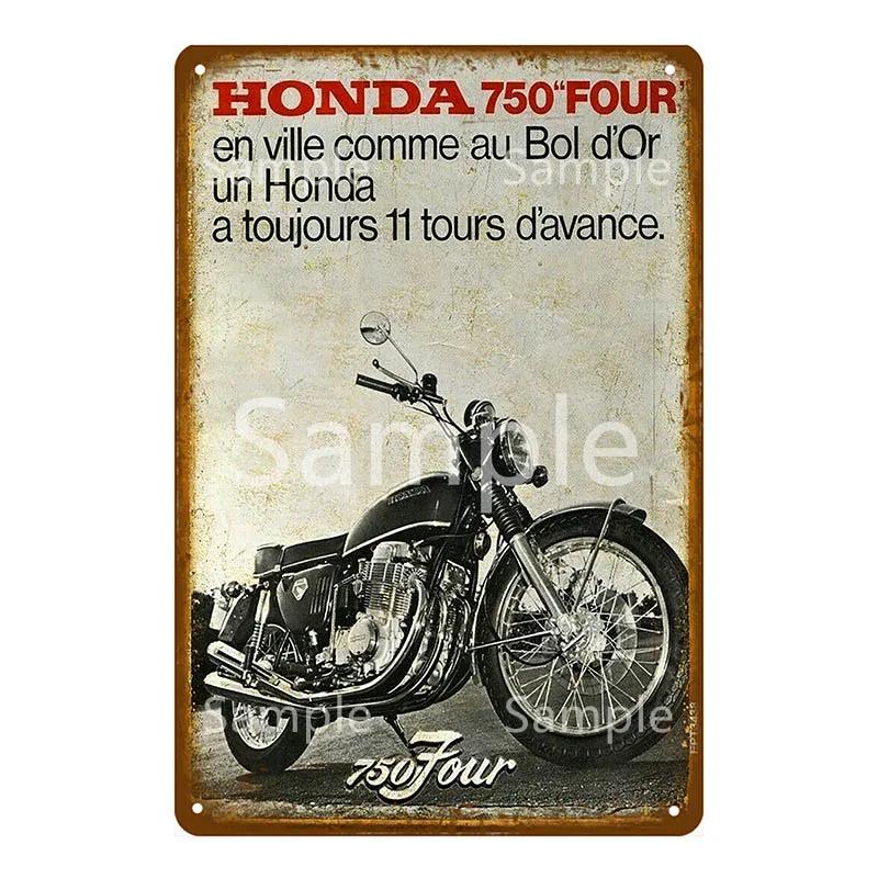 Motor Rider Tin Sign Motorcycle Club Garage Wall Stickers Metal Signs Decor Vintage Shabby Plate Painting Decorative Plaques