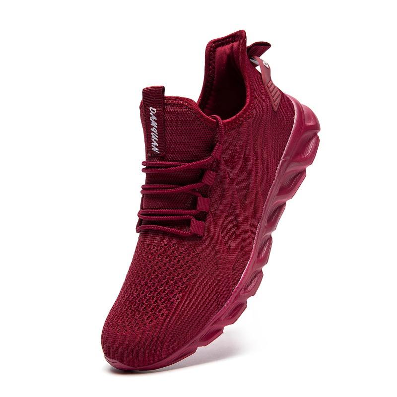 

Damyuan Новые летние туфли для мужчин, модные, удобные, повседневные, кроссовки, мокасины, теннисная спортивная обувь, мужские, Zapatillas 40 вино красного