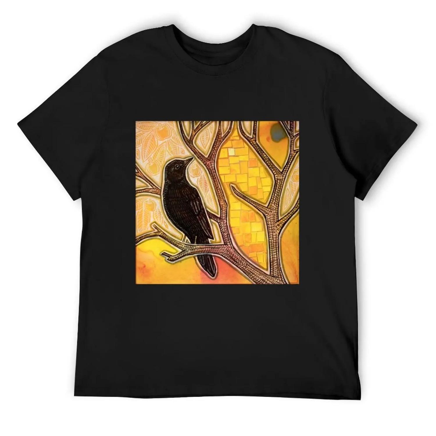 Good Morning, Blackbird T-Shirt cotton man t-shirts quick-drying gifts for boyfriend man clothes funny t shirts men S