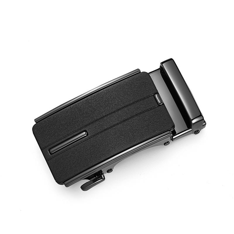 Men's High-End Genuine Leather Automatic Buckle Belt for Casual Trousers