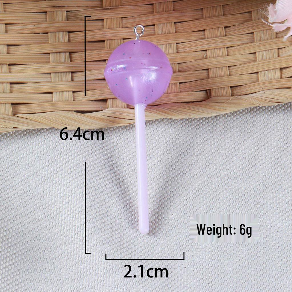 Clear Round Lollipop Resin Pendant Earrings and Keychain Accessories.