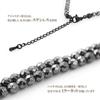 Hematite Magnetic Necklace for Stainless with String Tag [Barzaz] Women, Steel, 40cm, Black,