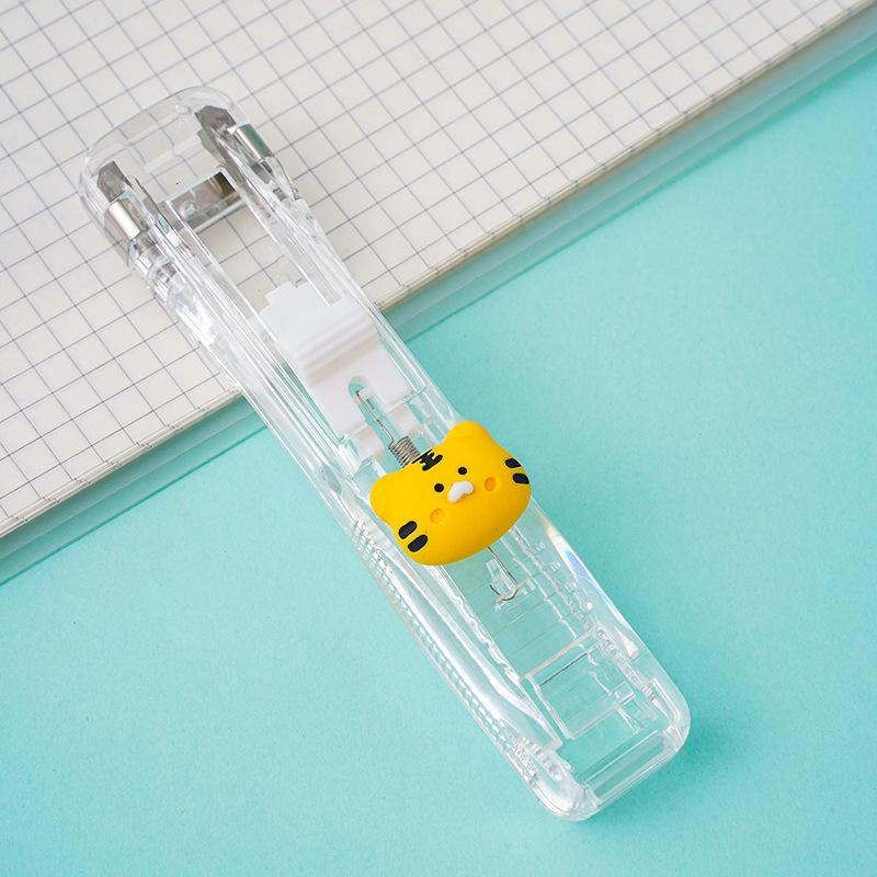 Cartoon Transparent Traceless File Binder Clip for Office Data Organization and Creative Learning