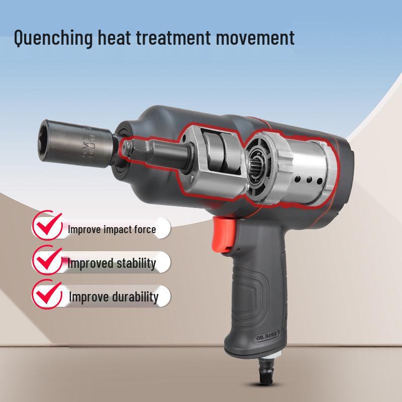 Gaobao Industrial Pneumatic Wrench, 1/2 Inch Square Drive for High Torque Auto Repair and Tire Patching