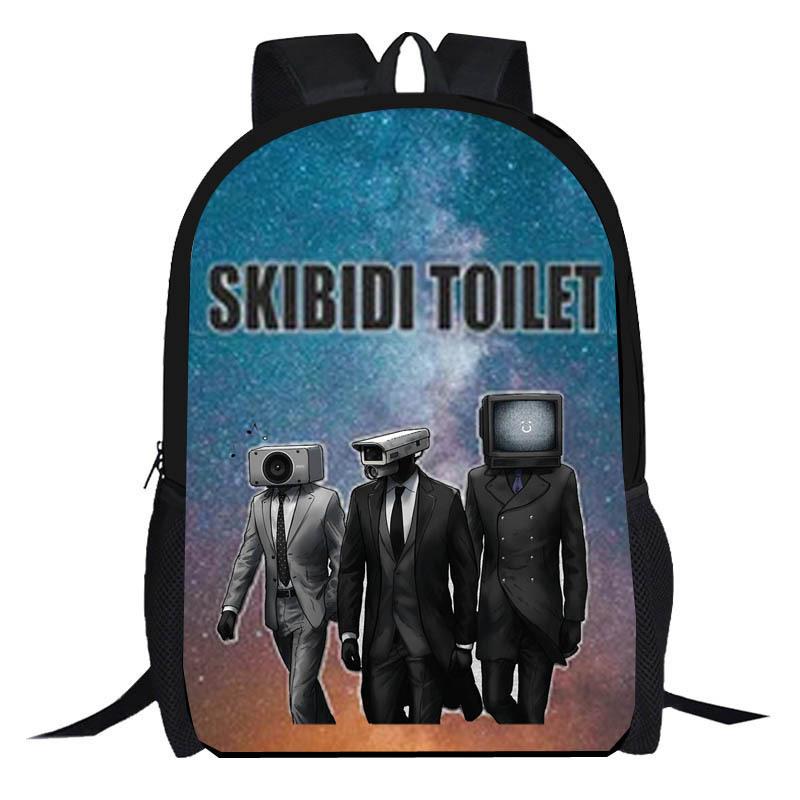 Toilet Man School Bag Skibiditoilet Game Series Vs Monitor Man School Student Backpack