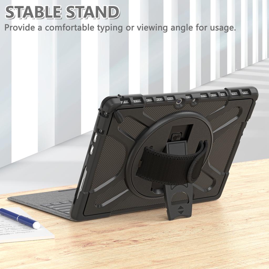 For Microsoft Surface Pro 11 10 9 8 7 6 5 4 for Surface GO 1 2 3 4 Rugged Protective Case Reinforced Corners Case with Holder