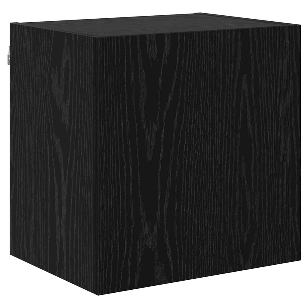 TV Wall Shelves 2 pcs Black Oak Effect 40.5 x 30 x 40 cm